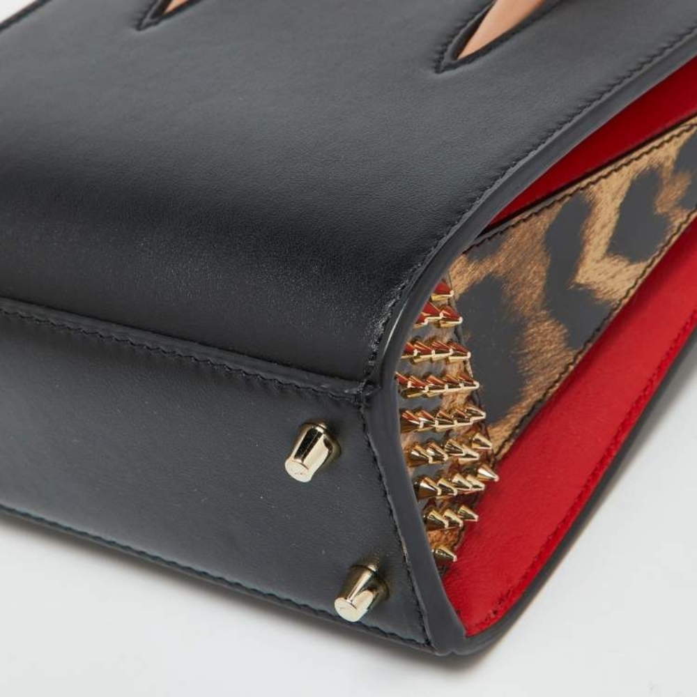 Christian Louboutin Black Leather Nano 2 Way Spike Paloma Tote - Picture 9 of 16